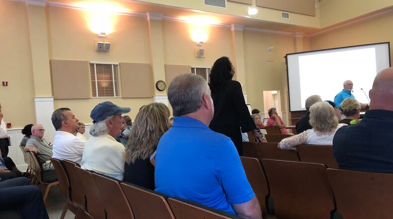 Fayetteville residents lay out their objections to a mixed-use development in their lakefront community at Fayetteville City Council meeting Thursday. PHOTO: LEON STAFFORD.