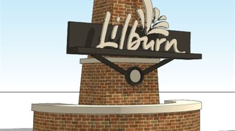 Construction recently began on a 25-foot-tall gateway monument at the corner of Pleasant Hill Road and Highway 29 in Lilburn. (Courtesy City of Lilburn)