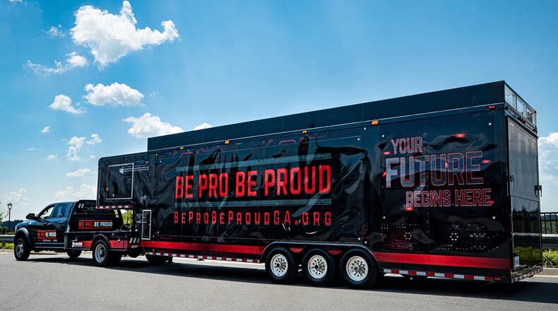 The "Be Pro Be Proud Georgia" rig is a traveling showroom intended to encourage young people to consider skilled trades as a career.