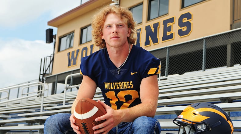 Brock Vandagriff, a senior quarterback at Prince Avenue Christian School, poses for a photo on Thursday, August 6, 2020, at Prince Avenue Christian School in Bogart, Georgia. Vandagriff, a University of Georgia commit, is one of the top 11 high school senior recruits in the state of Georgia for 2020.  CHRISTINA MATACOTTA FOR THE ATLANTA JOURNAL-CONSTITUTION.