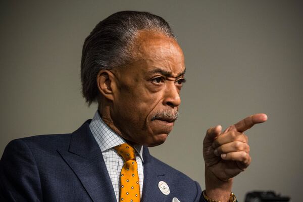 NEW YORK, NY - APRIL 08: Rev. Al Sharpton speaks a press conference at the National Action Network's Office on April 8, 2014 in New York City. Sharpton spoke about alligations that he worked with the FBI as an informant on mob activities. (Photo by Andrew Burton/Getty Images) Rev. Al Sharpton will talk about politics at the 2014 Neighborhood Awards expo August 8 and 9. CREDIT: Getty Images