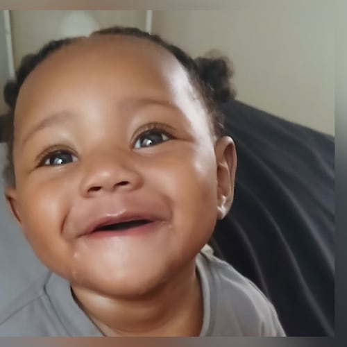 Baby Aziah McDougle was shot and killed at just 9 months old while outside the Budgetel Inn & Suites in Cobb County's Cumberland area on Sept. 23. (Courtesy of GoFundMe)