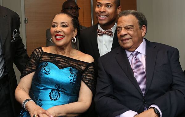 Ambassador Andrew J. Young and wife Carolyn Young. AJC file photo: Akili-Casundria Ramsess/Special to the AJC