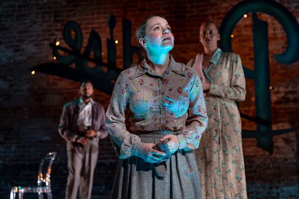 Daughter Laura (Devon Hales) is held back by shyness and an inferiority complex so she takes refuge in her glass menagerie, for which Tennessee Williams’ play is named. (Courtesy of Casey Gardner Ford)