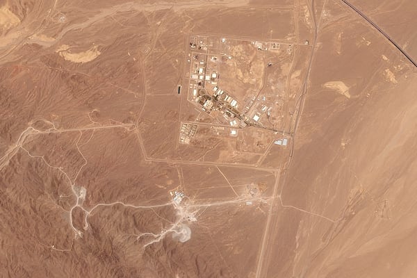 This satellite image from Planet Labs PBC shows the Natanz nuclear enrichment site in Iran after an Israeli strike Saturday, June 14, 2025. (Planet Labs PBC via AP)