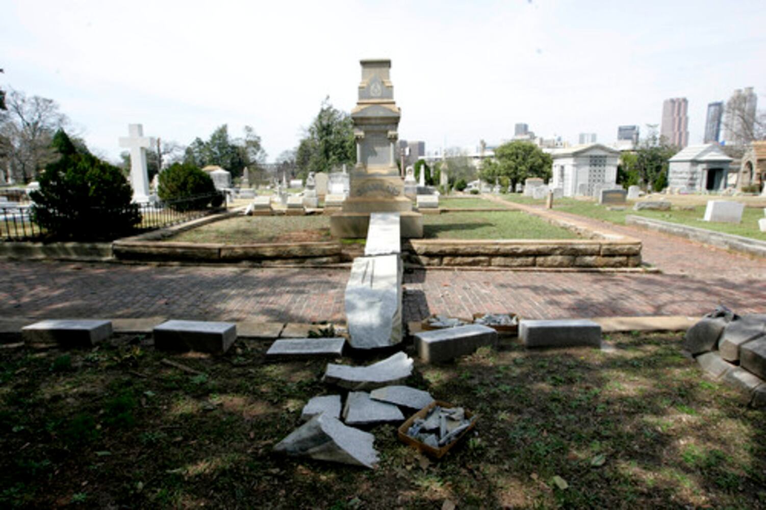 Oakland Cemetery hit hard by tornado