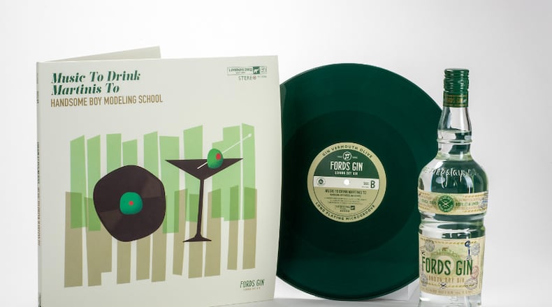 Fords Gin created a seven-track LP of music that's good for a martini-drinking session and bundled it with a bottle of a modern take on London dry gin. Courtesy of Fords Gin