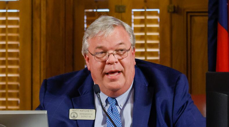 State Rep. Matt Hatchett is chairman of the House Appropriations Committee, which has approved most of Gov. Brian Kemp's $32.5 billion budget proposal. That includes a property tax cut of about $1 billion. (Arvin Temkar / arvin.temkar@ajc.com)