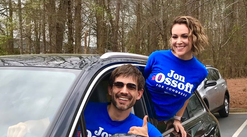 Christopher Gorham posted this photo on his public, verified Twitter account during the 6th District campaign.