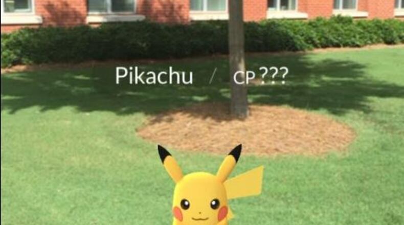 Pikachu was spotted Tuesday on Georgia Gwinnett College's campus. (Credit: Georgia Gwinnett College Facebook page)