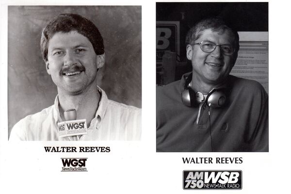 Radio personalities once had black and white publicity photos; these depict Walter Reeves during his time at WGST (1986 to 1993) and WSB (1994-2020). (Courtesy)