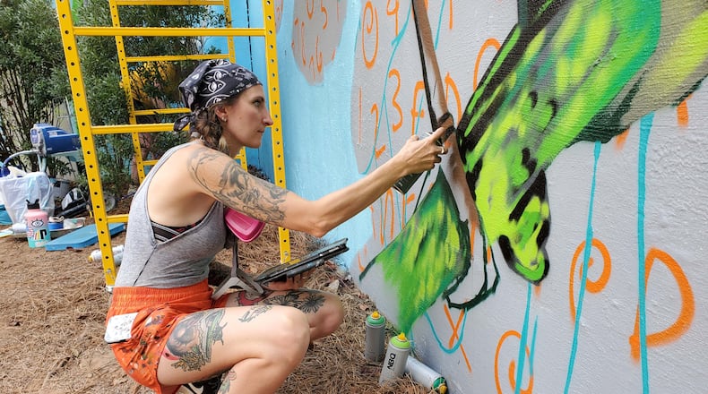 Alex Pangburn was a founder of the Babe Walls festival in Colorado. This year, the festival was brought to the Atlanta area.