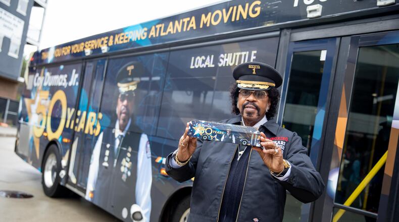 MARTA bus driver recognized for 50 years of service. (Photo Courtesy of MARTA)