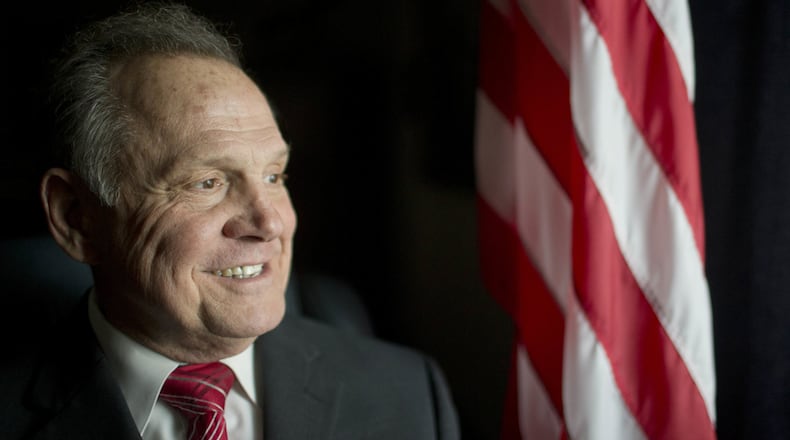 Alabama Chief Justice Roy Moore in Montgomery in February 2015. (AP Photo/Brynn Anderson)