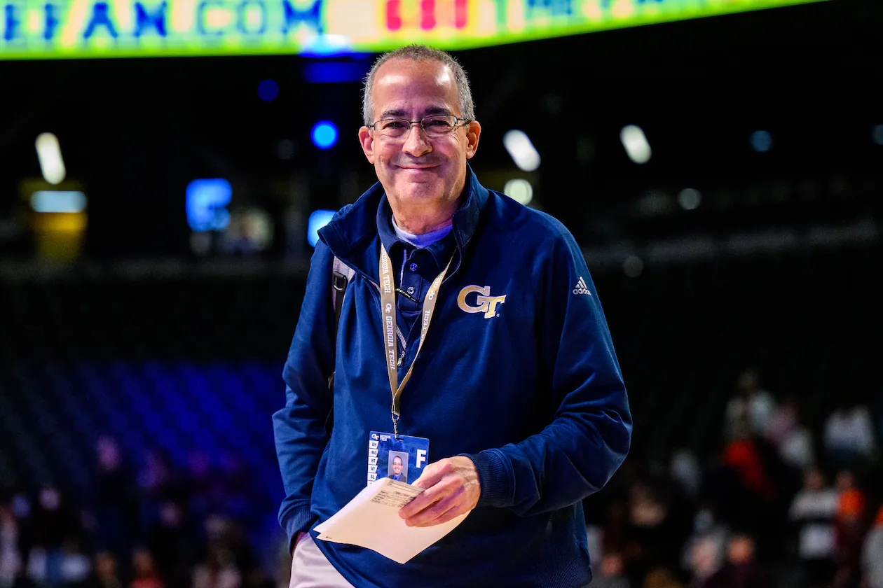 Georgia Tech associate director for communications and public relations Mike Stamus retired June 31 after 42 years with Tech athletics. (Georgia Tech athletics/Danny Karnik)