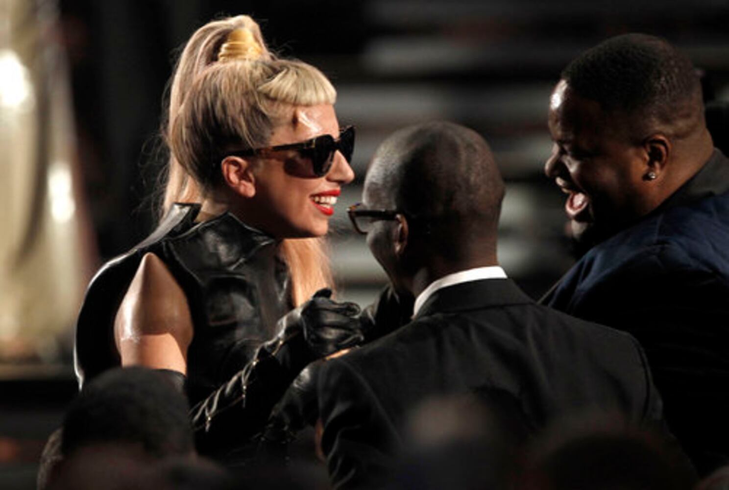 Lady Gaga arrives at the Grammys