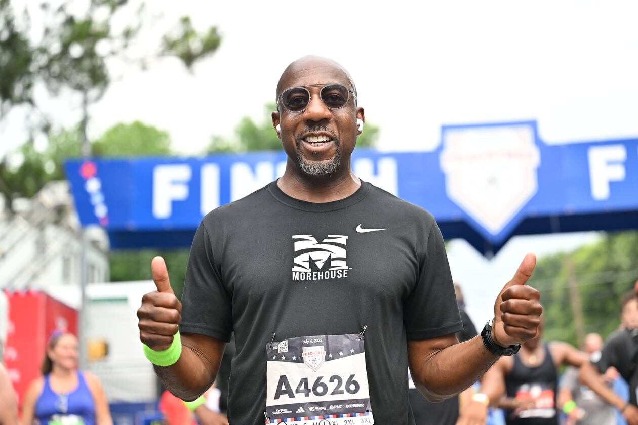 U.S. Sen. Raphael Warnock following the race in 2023. Courtesy of Paul Ward Photography