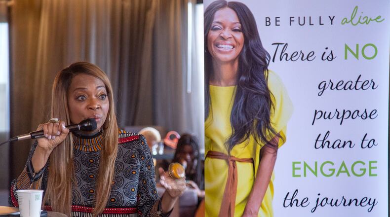 Tina Lifford, aka Aunt Vi from OWN’s drama series “Queen Sugar,” talks about her upcoming Inner Fitness | Outer Beauty Atlanta Tour and soon to be released book at the Four Seasons Hotel Atlanta Wednesday, August 7, 2019. STEVE SCHAEFER / SPECIAL TO THE AJC