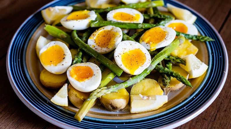 For a meat-free meal, try A One-Pot Supper of Asparagus, Potatoes and Jammy Six-Minute Eggs. CONTRIBUTED BY HENRI HOLLIS