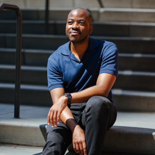 Floyd Jones, the founder of BackBlack, an initiative that supports underfunded Black-led nonprofits, poses for a portrait in Washington Heights, Wednesday, Aug. 19, 2026, in New York. (AP Photo/Angelina Katsanis)