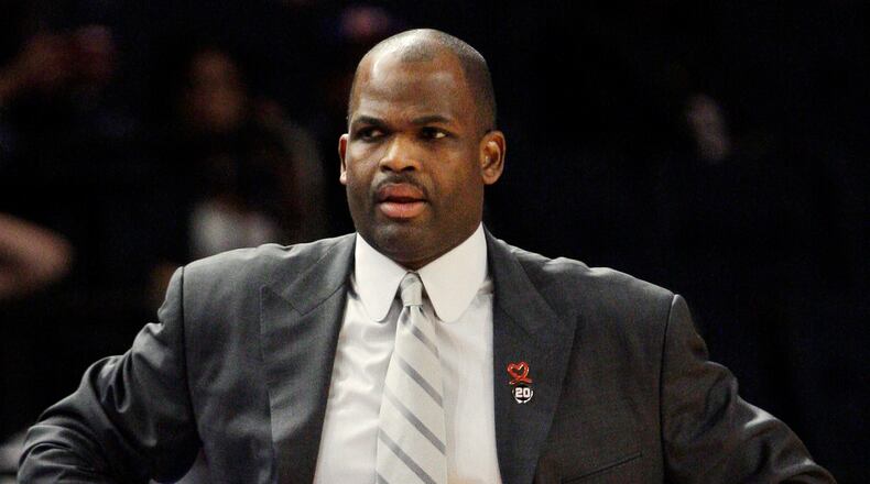 In this Wednesday, March 14, 2012, photo, Portland Trail Blazers head coach Nate McMillan watches from the sideline during the first half of an NBA basketball game against the New York Knicks in New York.
