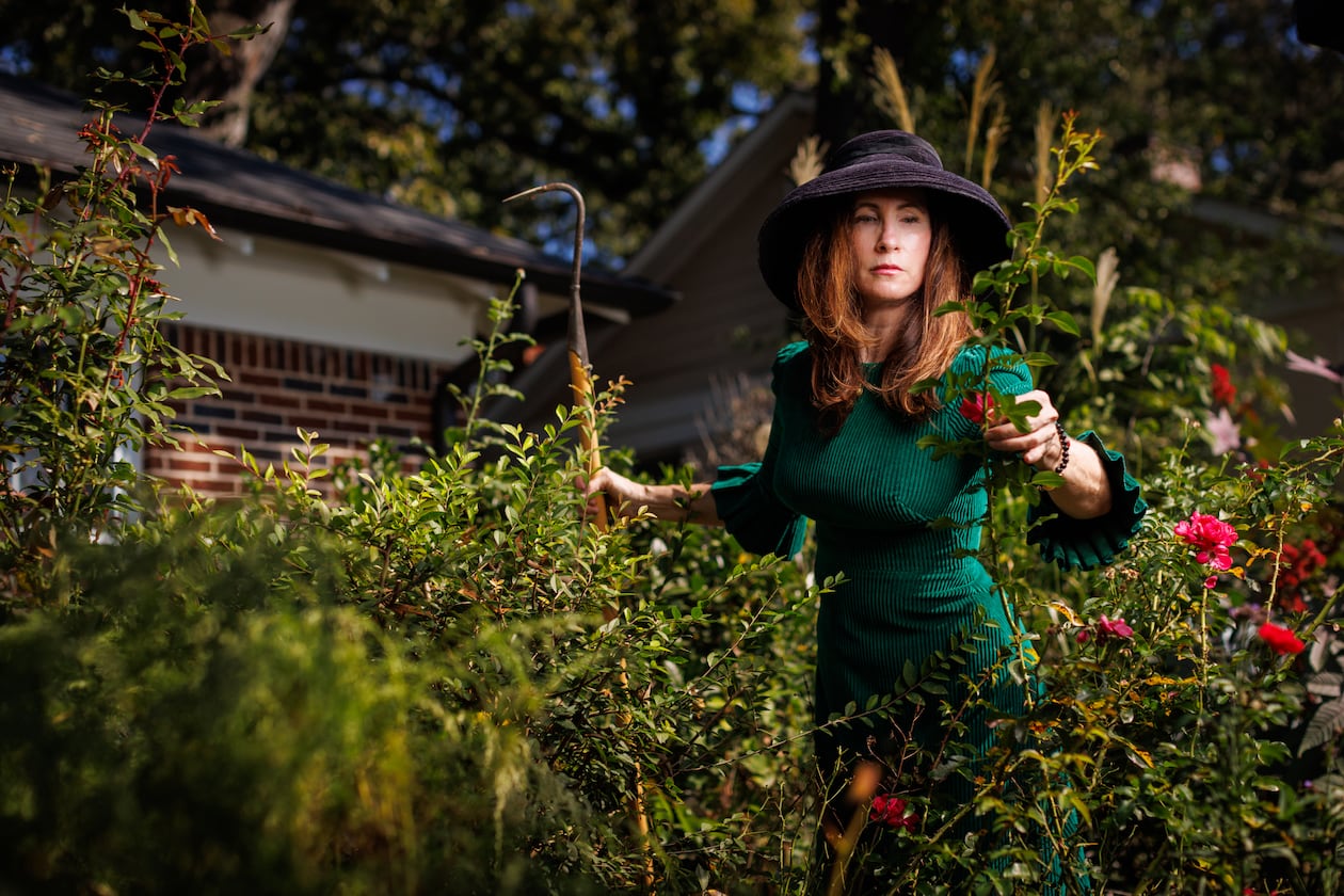 “Goth gardeners want to dive deep into creating a mood or what a Gen Z person would call a vibe,” says Felicia Feaster, author of "The Goth Garden." She'll be signing books at Oakland Cemetery on Nov. 22 and at the Plaza Theatre Dec. 7. (Courtesy of Tomas Espinoza)