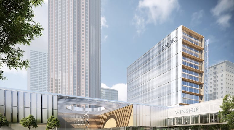 Rendering of the Winship at Midtown facility, provided by Emory