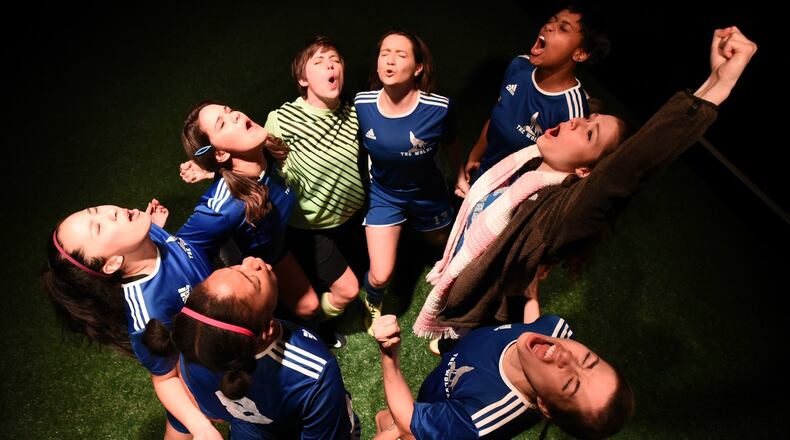 “The Wolves,” a soccer comedy boasting an all-female cast (and crew), continues through March 3 at Horizon Theatre. CONTRIBUTED BY GREG MOONEY