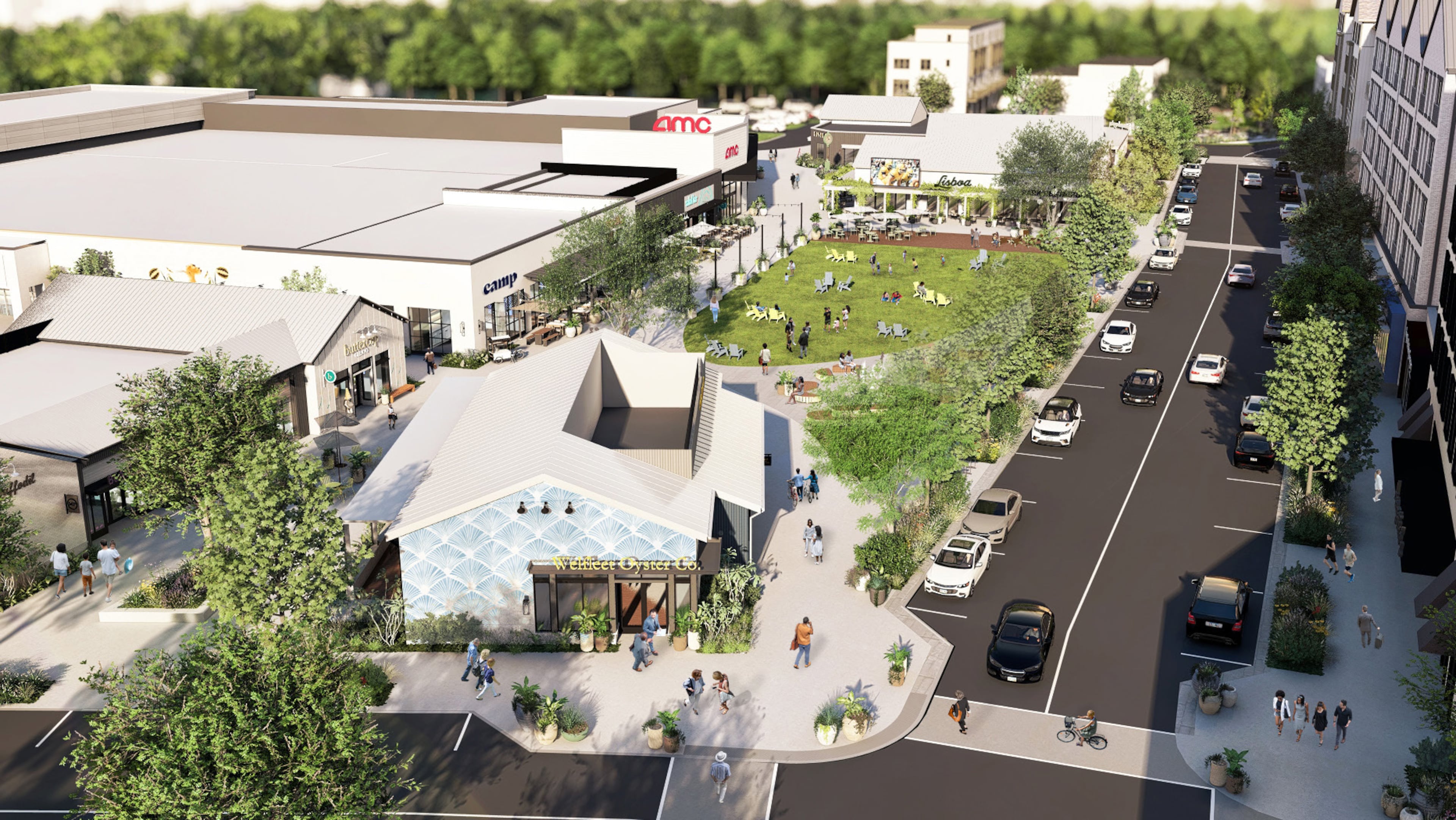 The entire Lulah Hills project, shown here in a rendering, is expected to be fully completed by 2033, according to Edens. (Courtesy of Edens/Decide DeKalb)