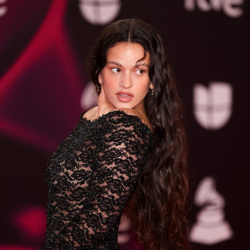 FILE - Rosalia arrives at the 24th annual Latin Grammy Awards in Seville, Spain, Nov. 16, 2023. (Photo by Vianney Le Caer/Invision/AP, File)