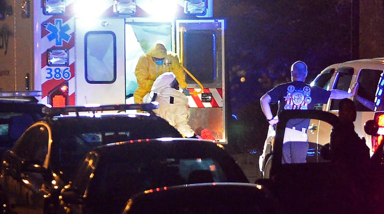 An ambulance carrying Amber Joy Vinson, the second health care worker to be diagnosed with Ebola in Texas, arrives at Emory University Hospital on Wednesday, Oct. 15, 2014, in Atlanta. Vinson was one of the nurses who cared for Thomas Eric Duncan, who died at the Dallas hospital last week of the Ebola virus. (AP Photo/David Tulis) An ambulance carrying Amber Joy Vinson arrives at Emory University Hospital in Atlanta.