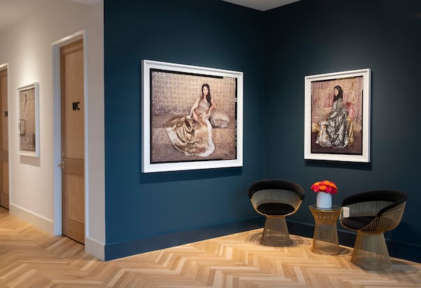 Lalla Essaydi’s “Conflicted Identities,” installation view. Courtesy of Jackson Fine Art
