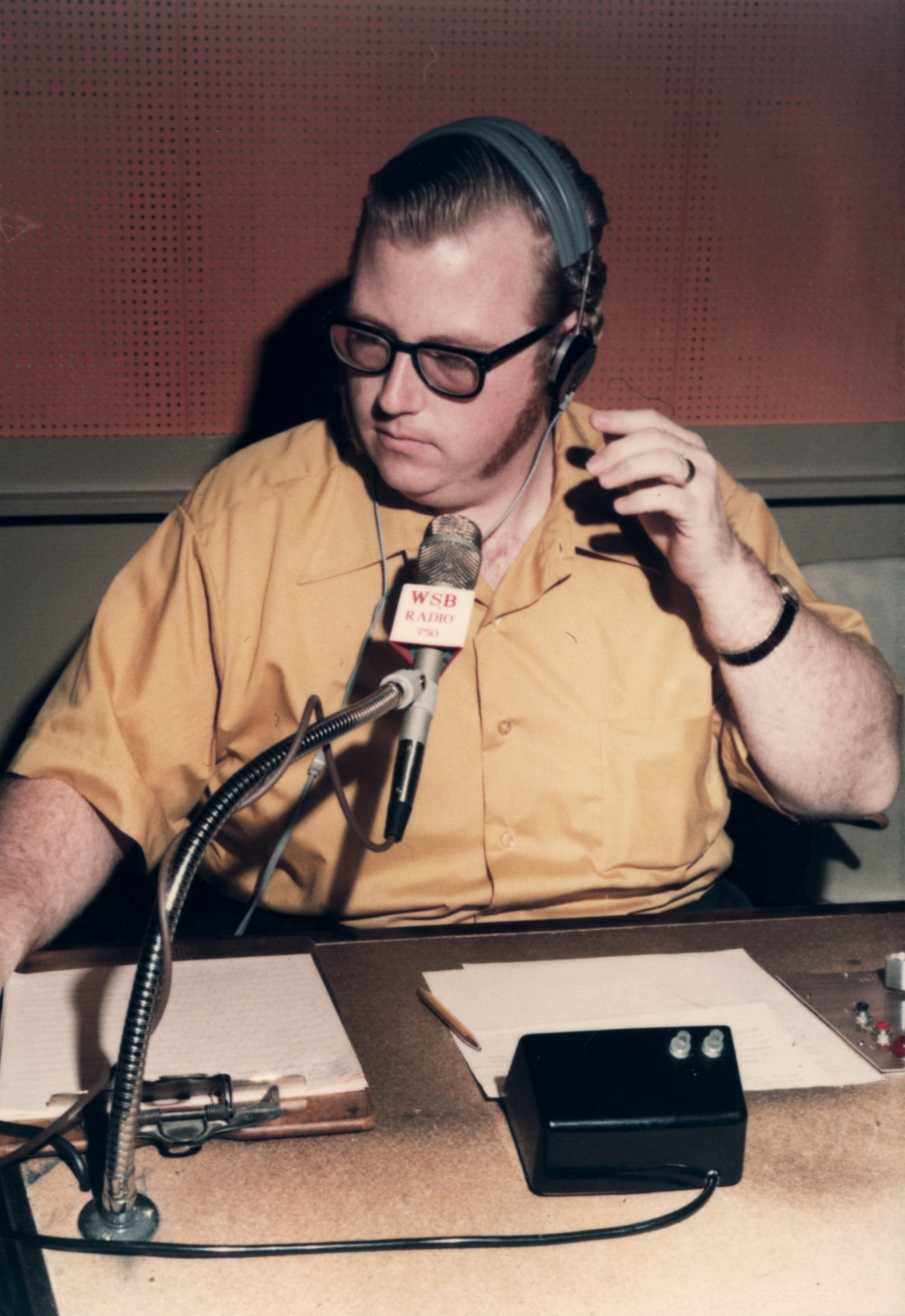 John Moore's voice was heard throughout Atlanta via WSB radio. (Courtesy WSB radio archives 1960s)