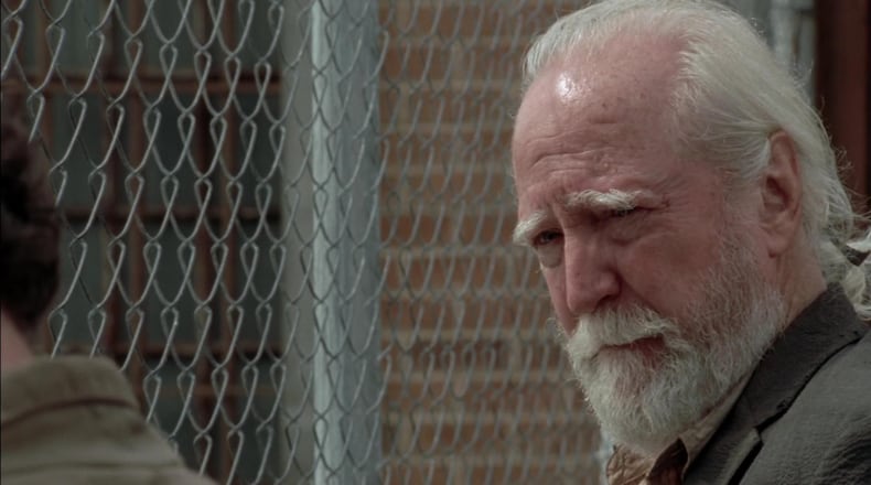 The Governor whacked Hershel's head off, setting off a major mess at the prison. CREDIT: AMC