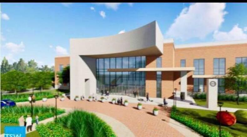 A rendering of the proposed cultural arts center in Stockbridge.