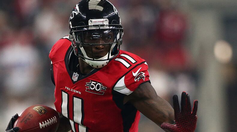 Falcons wide receiver Julio Jones has 34 catches for 440 yards and four touchdowns so far this season.