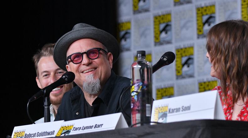 SAN DIEGO, CA - JULY 19: Bobcat Goldthwait speaks onstage at Bobcat Goldthwait's "Misfits and Monsters" panel during Comic-Con International 2018 at San Diego Convention Center on July 19, 2018 in San Diego, California. (Photo by Mike Coppola/Getty Images)
