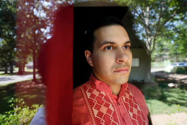Heber Zapata says he was recruited for engineering work in Georgia's auto industry, but instead was put to work as a manual laborer on the assembly line at the Hyundai Mobis plant in LaGrange. (Miguel Martinez/AJC 2022)