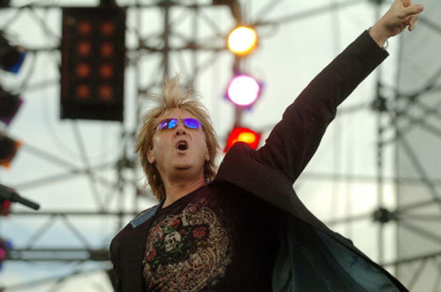 Joe Elliott of Def Leppard interacts with the crowd at Music Midtown in 2005.