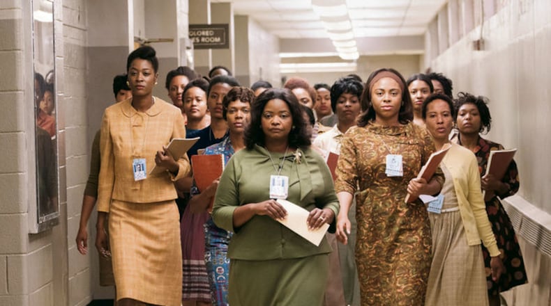 Octavia Spencer, center, is up for a best supporting actress Oscar for her role in "Hidden Figures." Photo: Hopper Stone/20th Century Fox