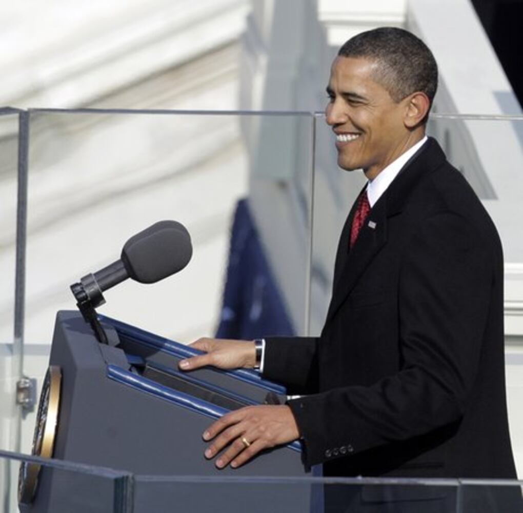 President Obama takes the oath of office