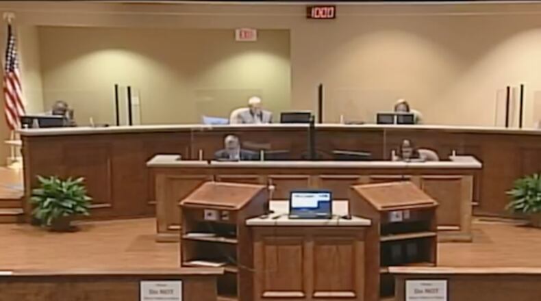 The Oct. 5 meeting of the Henry County Board of Commissioners.