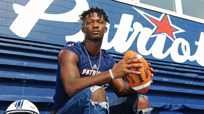 Smael Mondon, a senior linebacker at Paulding County High School, poses for a photo on Friday, August 7, 2020, at Paulding County High School in Dallas, Georgia. Mondon is one of the top 11 high school senior recruits in the state of Georgia for 2020. CHRISTINA MATACOTTA FOR THE ATLANTA JOURNAL-CONSTITUTION.