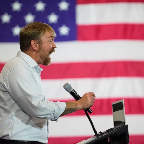 Democratic U.S. Senate candidate Graham Platner speaks during a primary election night watch party after winning the Democratic nomination Tuesday, June 9, 2026, in Blue Hill, Maine. (AP Photo/Robert F. Bukaty)