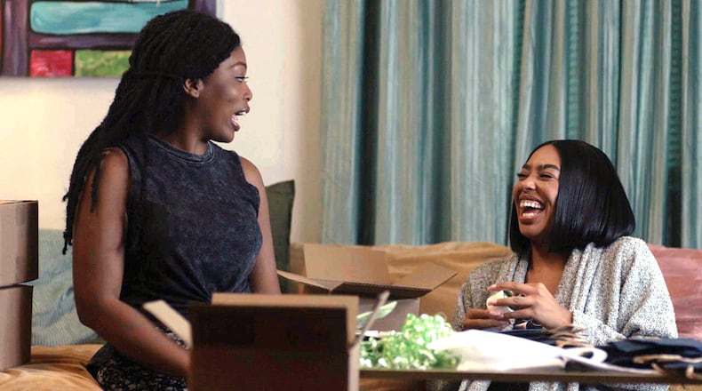 A new comedy "Finding Happy" starring Marketta Patrice (left) and B. Simone made its debut in February on Bounce TV. Despite what popular culture may tell us, experts at the University of Georgia found that forcing yourself to feel happy can have negative effects on your health and well-being. BOUNCE TV