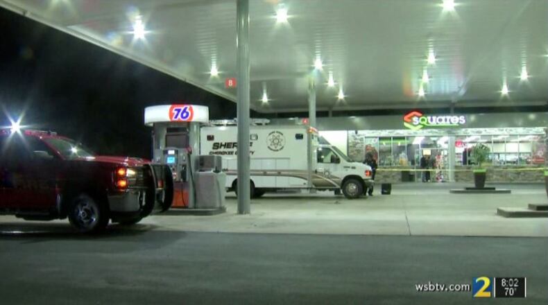 A man was killed Friday evening after being shot outside a Cherokee County gas station, authorities said.