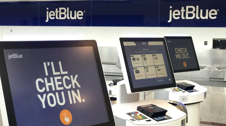 JetBlue ticket counter at Hartsfield-Jackson.