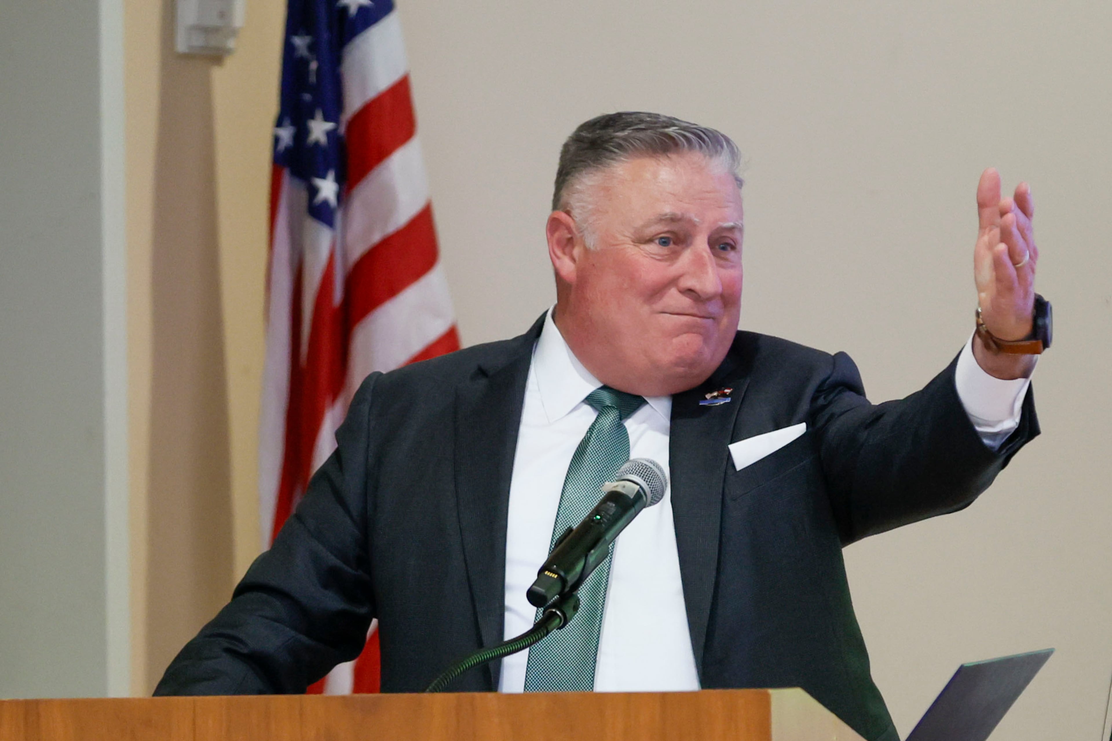 “This bill was a start. Now there’s more to do to tackle the fraud, waste and abuse of the taxpayers’ hard-earned money.”
Insurance Commissioner John King said. (Miguel Martinez/AJC)