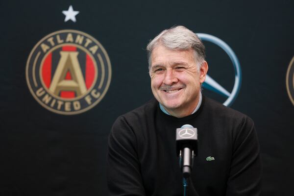 Manager Gerardo Martino, back at Atlanta United after leading the club to the playoffs in 2017 and MLS Cup in 2018, will lead the first training session of the pending season Monday. (Jason Getz/AJC 2025)