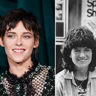 Kristen Stewart (left) is slated to play astronaut Sally Ride (right) in an upcoming Amazon limited series, "The Challenger," set to shoot at Shadowbox Studios in Atlanta starting in August. (AP photos)